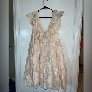 Puff dress with flowers